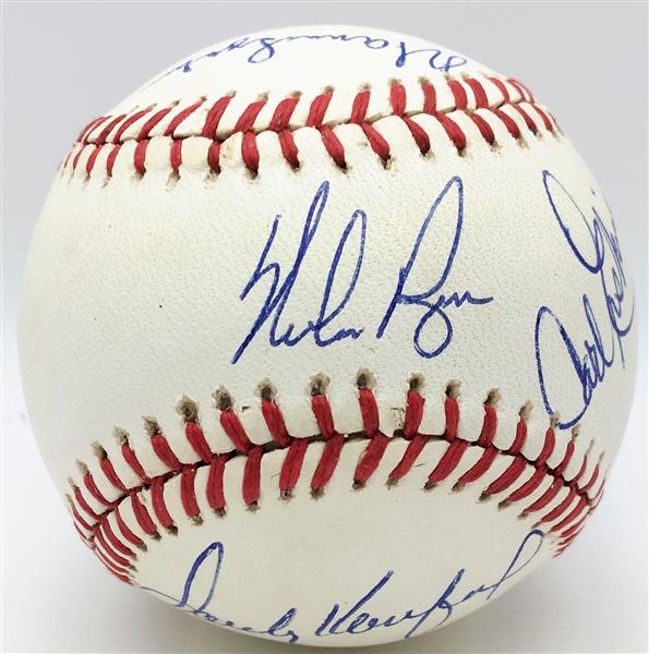 MLB No Hitters Multi-Signed OAL Baseball w/ Ryan, Koufax & Vander Meer! (JSA)