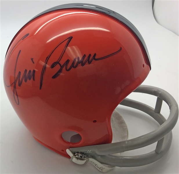 Jim Brown Signed Cleveland Browns Mini Helmet (Steiner Sports)