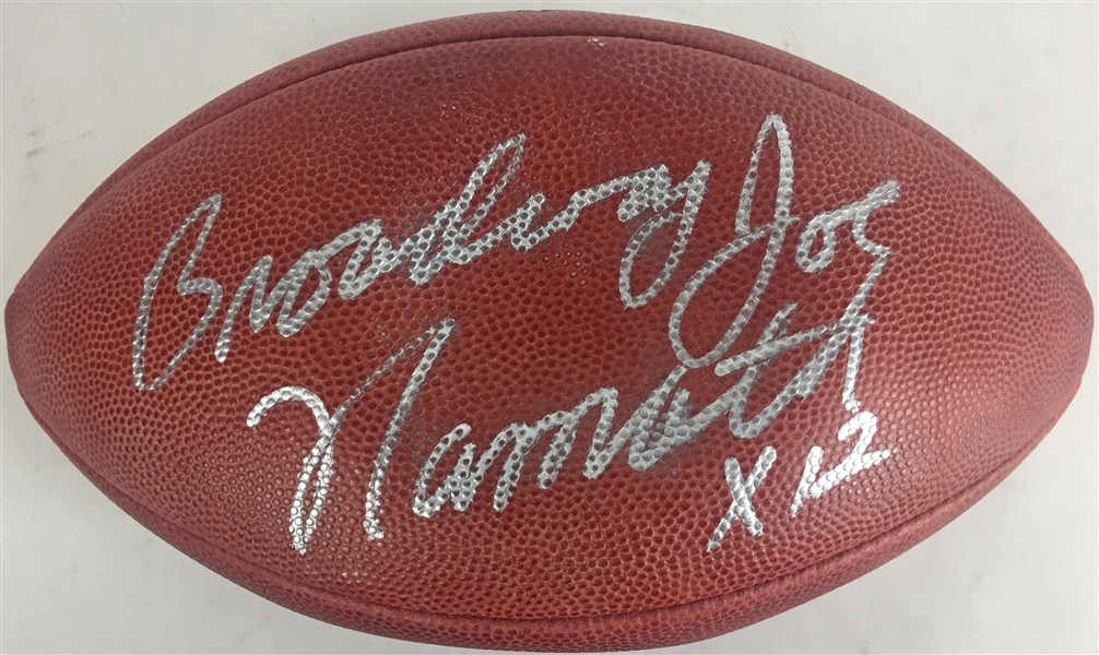 Joe Namath Signed "Broadway Joe Namath x12" NFL Football (Beckett)