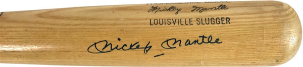 Mickey Mantle Near-Mint Signed Personal Model Baseball Bat (JSA)