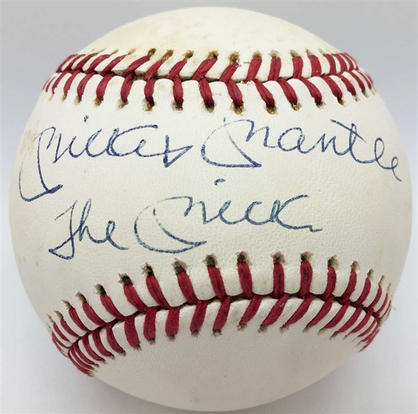 Mickey Mantle ULTRA-RARE Signed OAL Baseball w/ "The Mick" Inscription! (PSA/DNA)