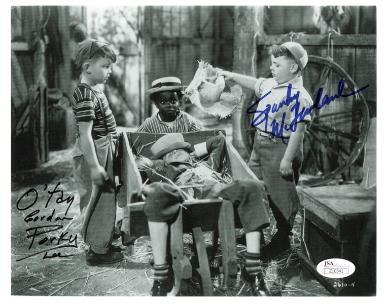Spanky McFarland & Porky Lee Dual Signed Little Rascals 8" x 10" Photograph (JSA)