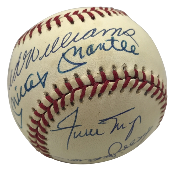 Original 11: 500 Home Run Club Signed OAL Baseball w/ Desirable Mantle/Williams Sweet Spot! (Beckett/BAS Guaranteed)