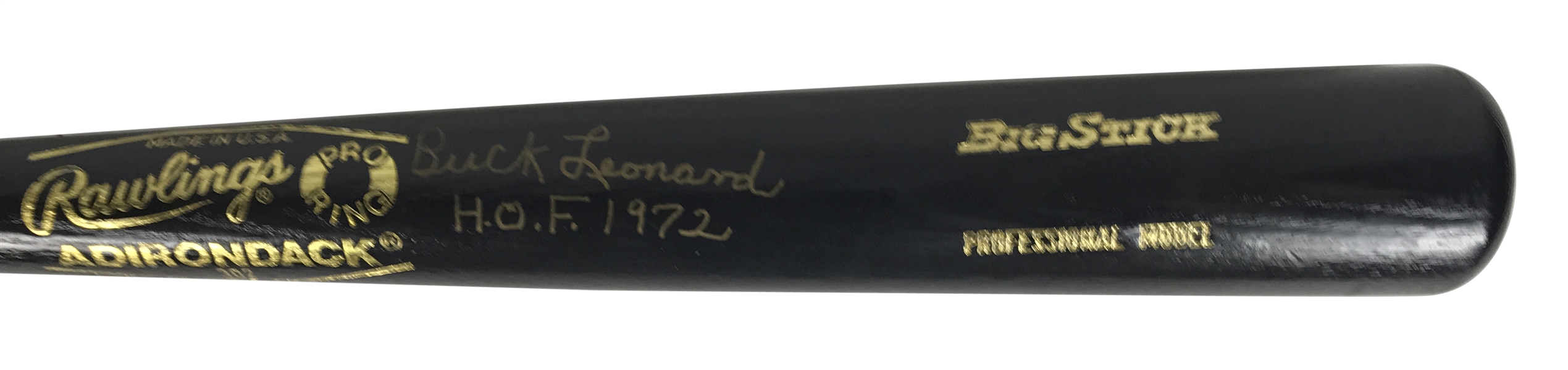 Buck Leonard Rare Signed & Inscribed "HOF 1972" Baseball Bat (Beckett/BAS Guaranteed)