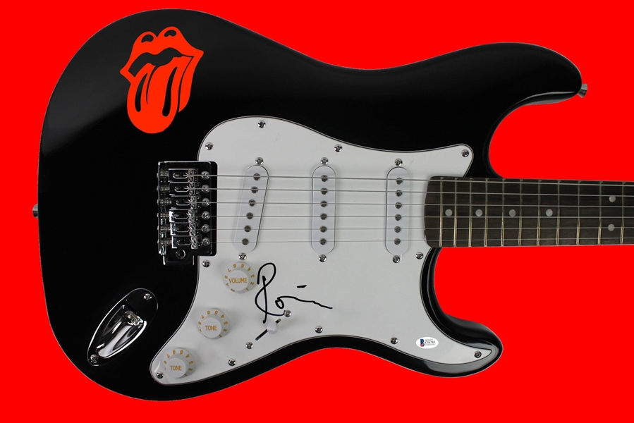 The Rolling Stones: Ronnie Wood Signed Stratocaster-Style Guitar (BAS/Beckett)