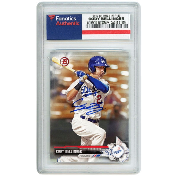 Cody Bellinger Signed 2017 Bowman Rookie Card (Fanatics Encapsulated)