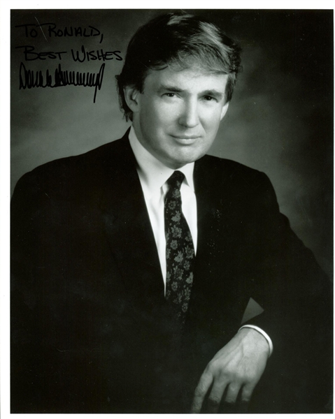 Donald Trump Vintage Signed 8" x 10" Black & White Photograph (Beckett/BAS Guaranteed)