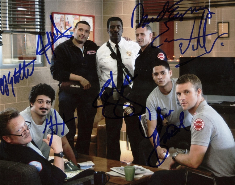 Chicago Fire Cast Signed 8" x 10" Color Photograph w/ 7 Signatures! (Beckett/BAS Guaranteed)