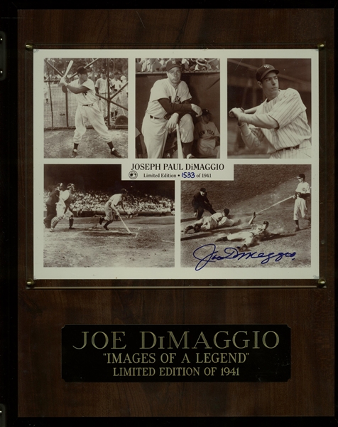 Joe DiMaggio Signed 8" x 10" Limited Edition Photograph Display (Beckett/BAS Guaranteed)