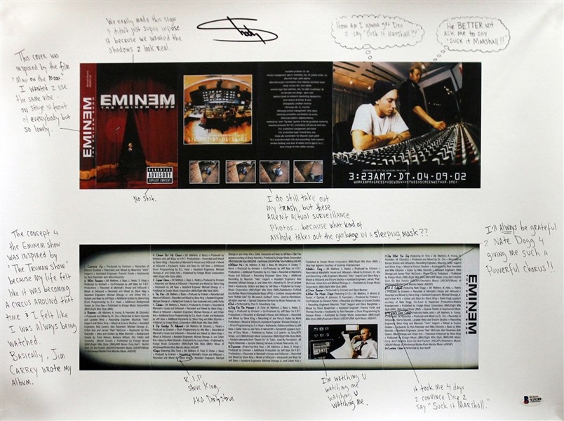Eminem "Shady" Signed 18" x 24" "The Eminem Show" Lithograph (BAS/Beckett)