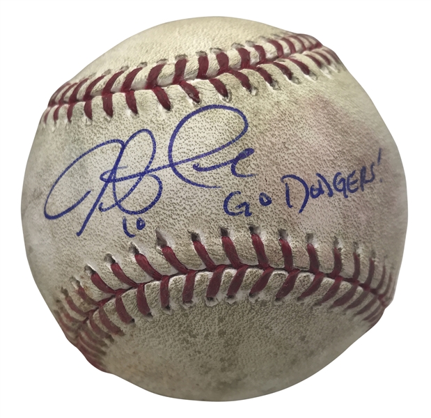 Justin Turner Signed & Game Used 2017 MLB Baseball (MLB & PSA/DNA)
