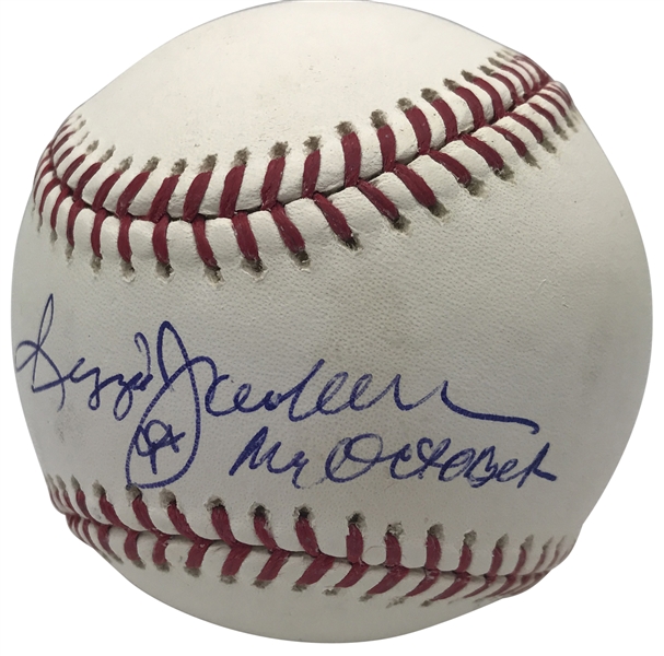 Reggie Jackson Signed & Inscribed "Mr. October" OML Baseball (Beckett/BAS Guaranteed)