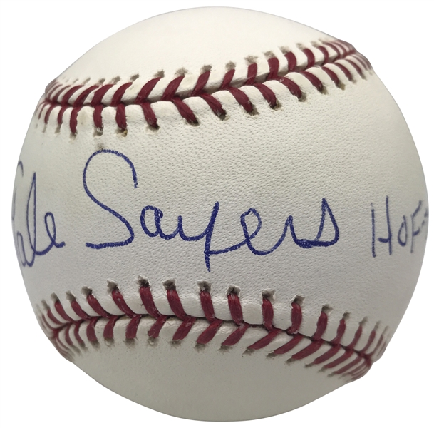 Gale Sayers Signed & Inscribed HOF Baseball (Beckett/BAS Guaranteed)