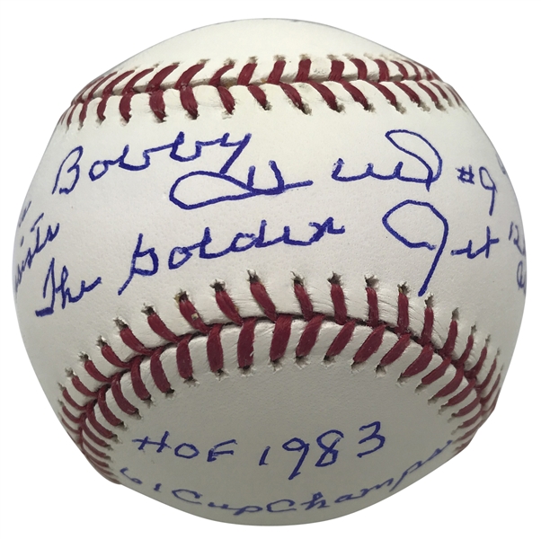 Bobby Hull Impressive Signed Career Stat Baseball (Beckett)