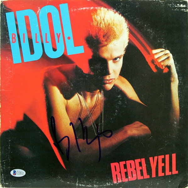 Billy Idol Signed "Rebel Yell" Album Cover (BAS/Beckett)