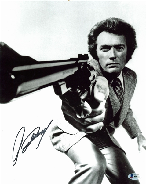 Clint Eastwood Signed "Dirty Harry" 11" x 14" Color Photo (BAS/Beckett)