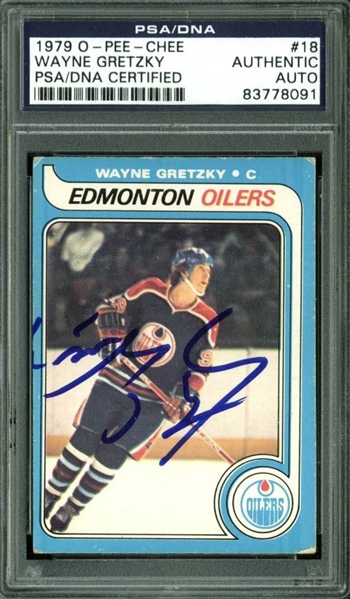 Wayne Gretzky Signed 1979 O-Pee-Chee Rookie Card (PSA/DNA Encapsulated)