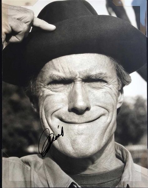 Clint Eastwood Signed 11"x 15" Herb Ritts Photo (BAS/Beckett Guaranteed)