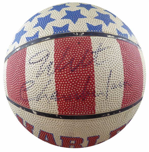 Wilt Chamberlain Signed Spalding Harlem Globetrotters Basketball (BAS/Beckett)