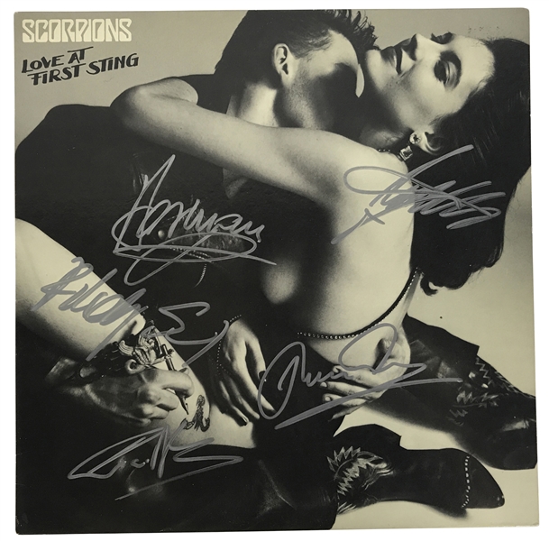 Scorpions Group Signed "Love At First Sting" Album w/ 5 Signatures! (Beckett/BAS Guaranteed)