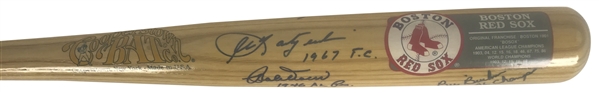 Red Sox Legends Multi-Signed Baseball Bat w/ Yastrzemski, Rice & Others! (Beckett/BAS Guaranteed)