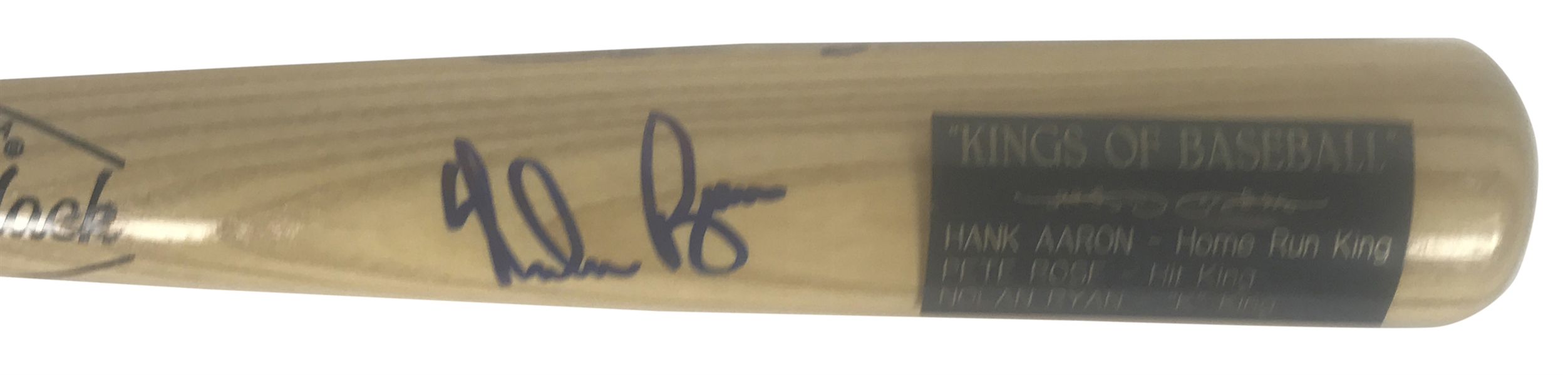 Kings Of Baseball Multi-Signed Baseball Bat w/ Ryan, Aaron & Rose! (Beckett/BAS Guaranteed)
