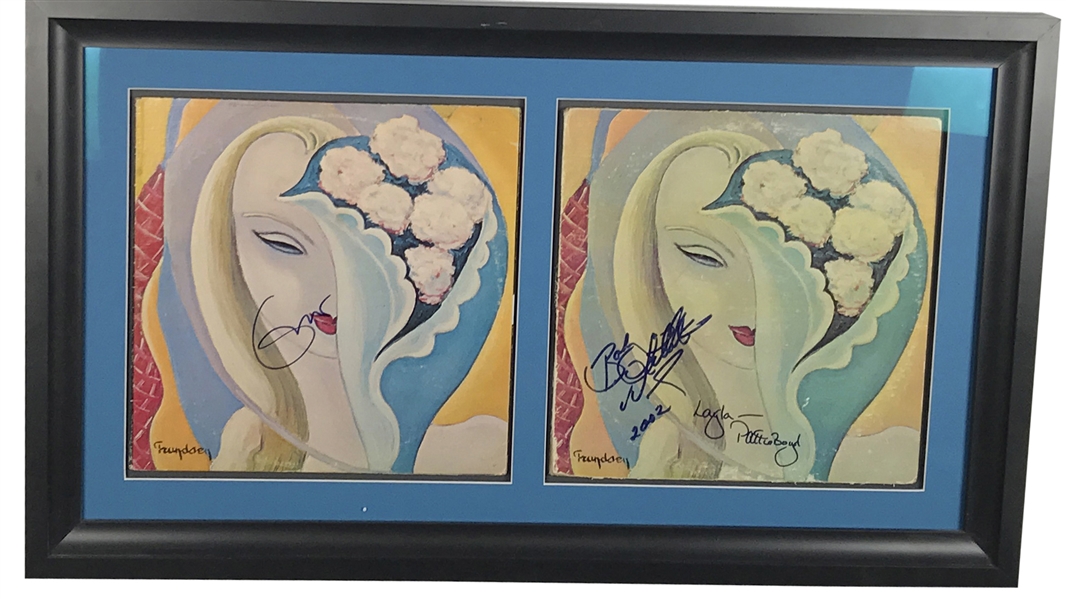 Eric Clapton, Bobby Whitlock & Pattie Boyd Signed "Layla" Albums Display (Beckett/BAS Guaranteed)