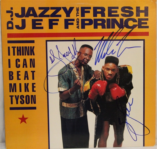 Jazzy Jeff & the Fresh Prince: Will Smith, D.J. Jazzy Jeff, and Mike Tyson Multi-Signed "I Think I Can Beat Mike Tyson" Album (JSA)