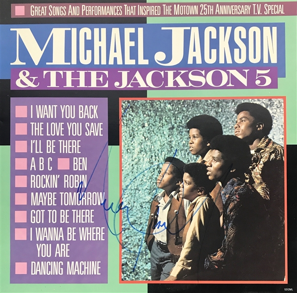 Michael Jackson Signed "Michael Jackson & The Jackson 5" Record Album Cover (Beckett/BAS)