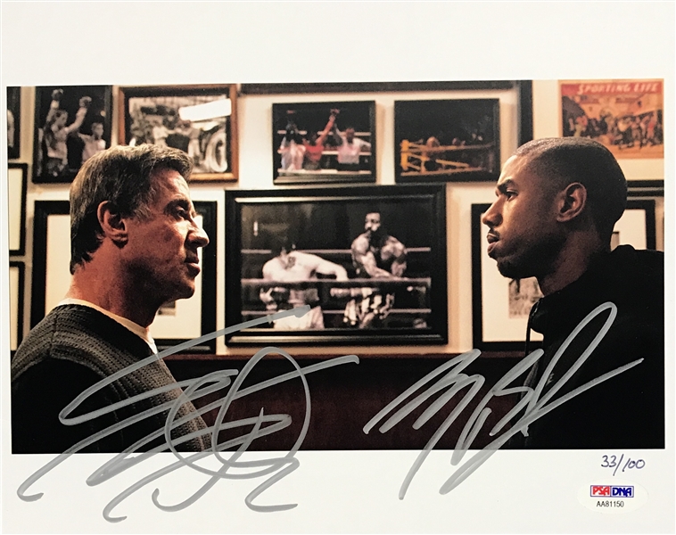 Creed: Sylvester Stallone & Michael B. Jordan Dual Signed 8" x 10" Limited Edition Color Photo (PSA/DNA)