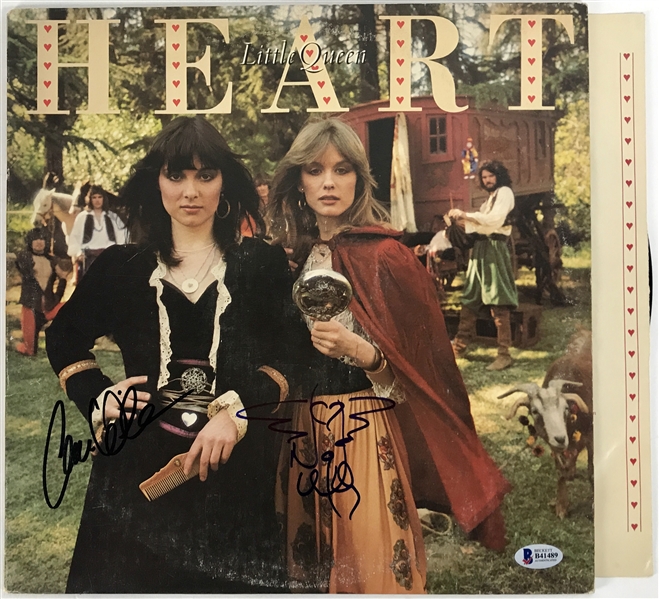 Heart: Ann Wilson & Nancy Wilson Dual Signed "Little Queen" Album (Beckett/BAS)