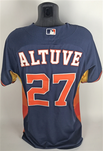 Jose Altuve 2014 Houston Astros Game Worn Sunday Alternate Jersey (MLB Holo & TPA Guaranteed)