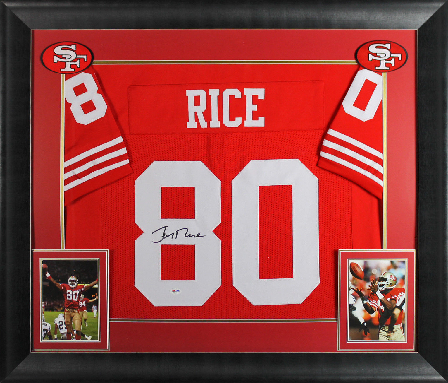 Lot Detail Jerry Rice Signed Ers Jersey In Custom Framed Display