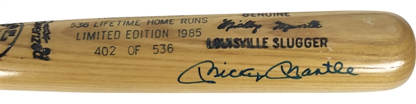 Mickey Mantle Near-Mint Signed Limited Edition 536 Home Run Baseball Bat (PSA/DNA)