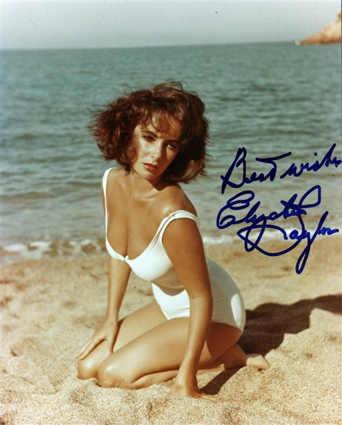 Elizabeth Taylor Superb Signed 8" x 10" Color Photo (PSA/DNA)