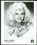 Anna Nicole Smith EARLY c. 1992 Signed 8" x 10" Playboy Photograph w/ Vickie Smith Autograph! (Beckett/BAS Guaranteed)
