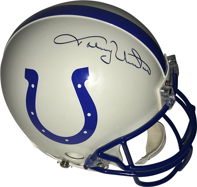 Johnny Unitas Signed PROLINE Baltimore Colts Helmet (Beckett/BAS)