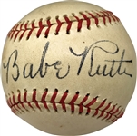 Babe Ruth Exceptional Signed American Association Baseball (JSA)