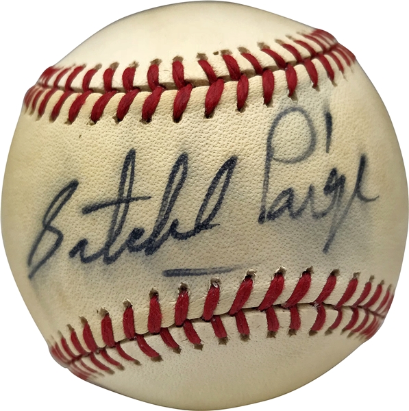 Satchel Paige Rare Single Signed ONL Baseball (PSA/DNA)