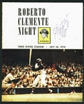 Roberto Clemente Signed 1970 "Roberto Clemente Night" Program (PSA/DNA)