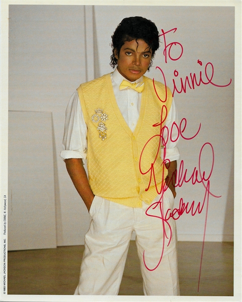 Michael Jackson Signed & Inscribed 8" x 10" Color Publicity Photograph (PSA/DNA)