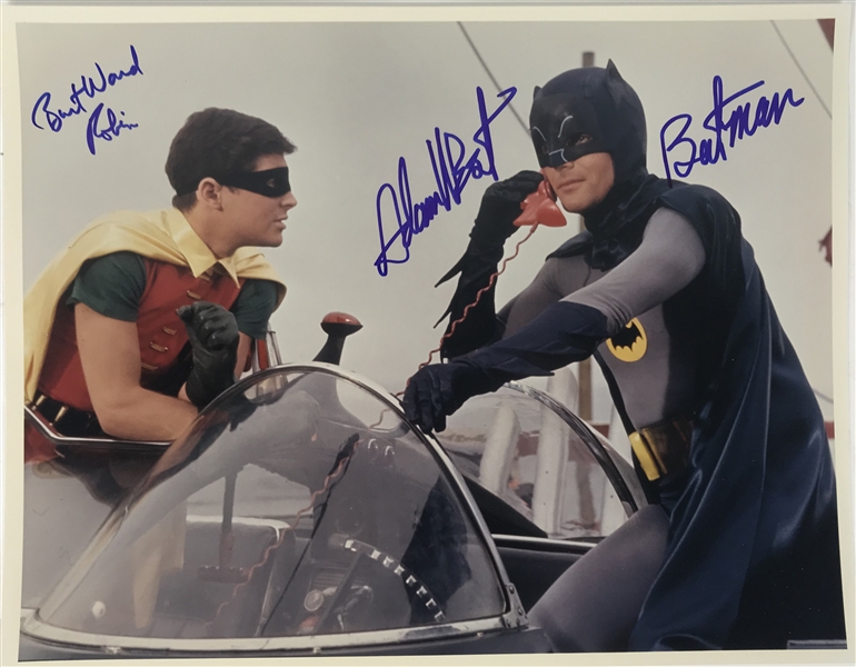Batman: Adam West & Burt Ward Signed 11" x 14" Color Photograph (Beckett/BAS Guaranteed)
