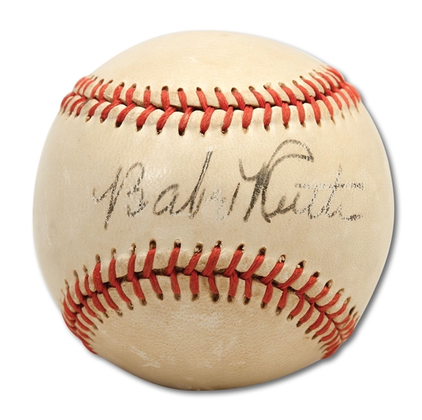 Babe Ruth Stunning Signed American League Baseball (PSA/DNA)
