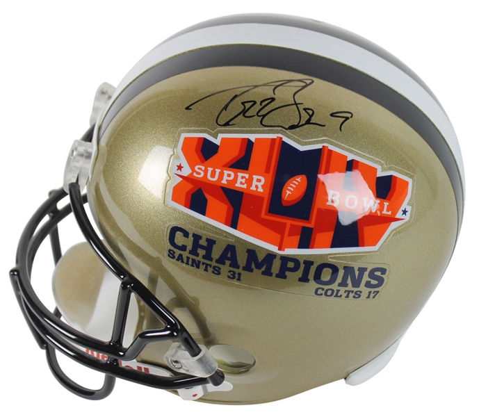 Drew Brees Signed Super Bowl XLIV Full-Sized Helmet (BAS/Beckett Guaranteed)