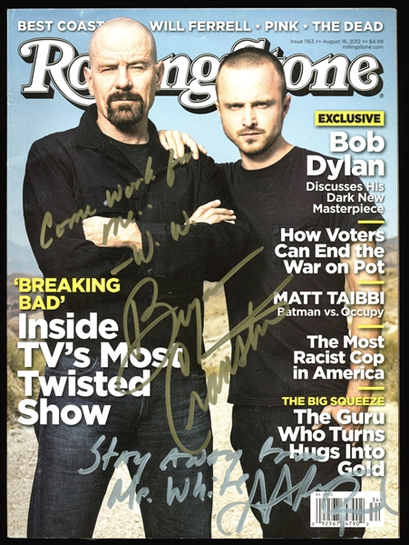 Breaking Bad: Bryan Cranston & Aaron Paul Dual-Signed Rolling Stone Magazine (BAS/Beckett)