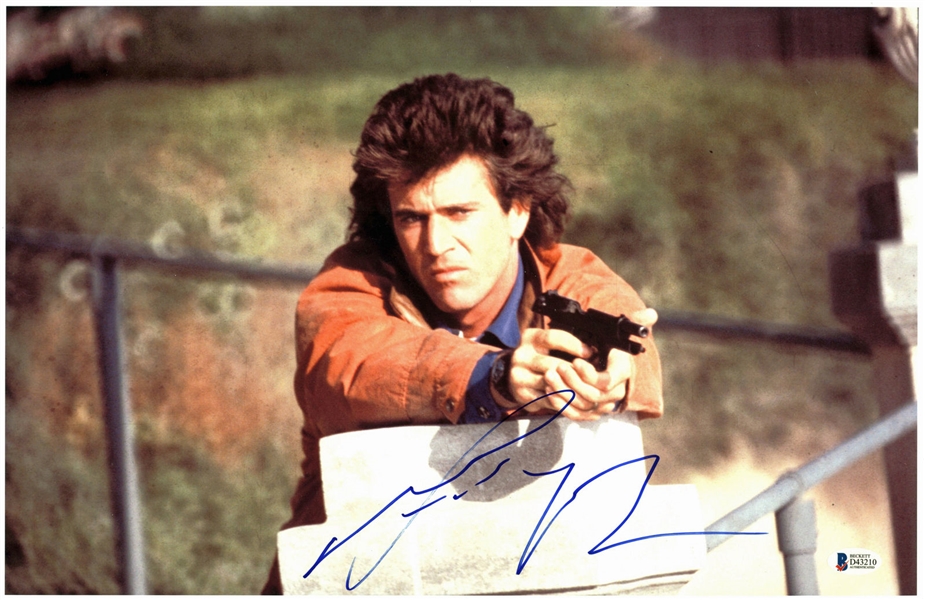 Mel Gibson "Lethal Weapon" Signed 11" x 17" Photo (BAS/Beckett)
