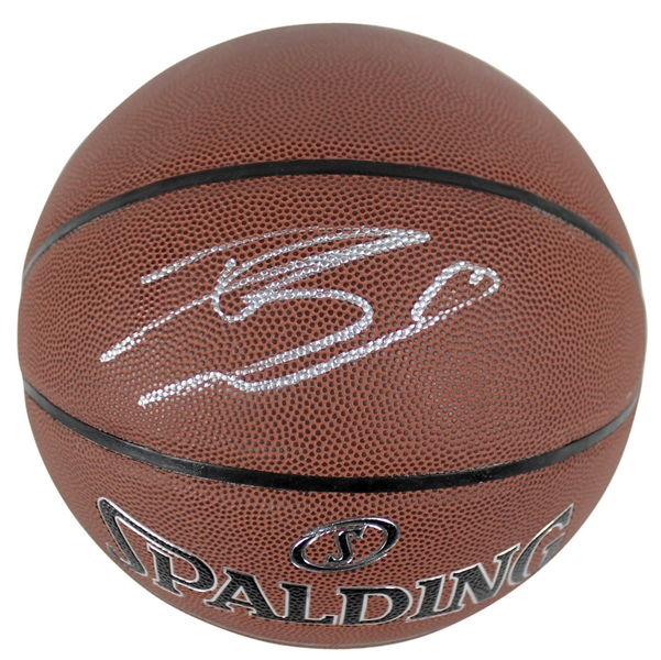 Devin Booker Signed Spalding NBA I/O Basketball (BAS/Beckett)