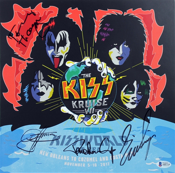 KISS Band Signed "The Kiss Kruise VII" Lithograph (BAS/Beckett)