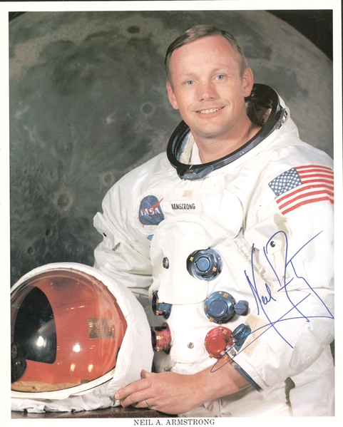 Apollo 11: Neil Armstrong Signed 8" x 10" Color NASA Photo w/ Superb Un-Inscribed Signature! (JSA Guaranteed)