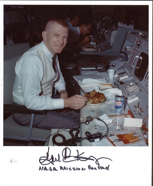 Gene Kranz Signed & Inscribed 8" x 10" NASA Photograph (Beckett/BAS Guaranteed)